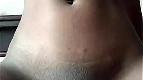 petite girl dancing alone in close up