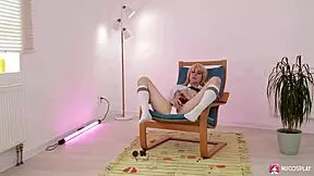 blonde jane uses dildo in pink pussy