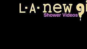 Stunning czech model takes a relaxing shower in photoshoot