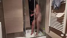 Milf shaves in shower 😊