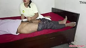 stepsister gives oil massage after incident with innocent brother