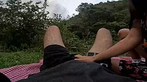 Picnic with Sexy Best Friend in Dress Ends with Cock in Tight Pussy