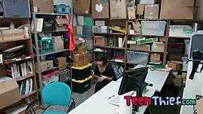 penelope reed gets a blowjob in the office for stealing
