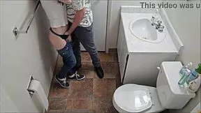 Brunette Student Banged Hard in School Toilet Stall