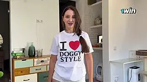 I seduced my stepsis in that doggystyle shirt for missionary cum inside!