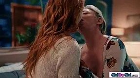 Redheads nipples pulled n facesitted by busty dominant milf