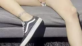 After school, this teen girl visits my house and we end up fucking passionately in the living room.