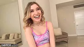 petite blonde gets creampied hard