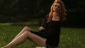 young european czech teen posing in the wind for glamor video