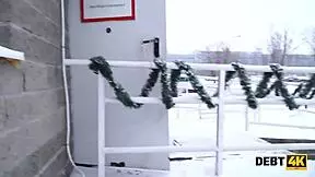 Debt4k collector enjoys tender mouth and shaved pussy of adorable debtor in reality sex for cash