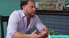 Are you ready for my wet nuru massage, client? Nicole Aria teases Seth Gamble.