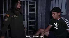 Big ass girl in white stockings receives creampie POV