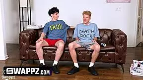 long-lost STEPSISTERS TAKE their new-found STEPBROTHERS VIRGINITY in a NASTY GROUP PARODY