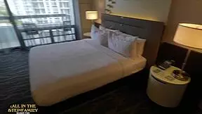 Sharing a bed with my big booty step sister Adriana Maya on vacation feels so wrong yet so right.