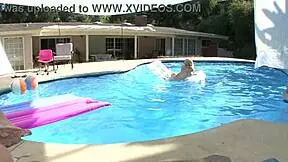 Ally Ann Deepthroats Huge Cock Poolside For Cum Facial