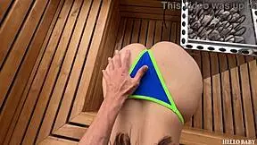 Latina teen maria mendez asks boyfriend to fuck her in the hot sauna