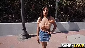 funsized megan goes from the street to a steamy encounter with a wild ride