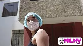 venezuelan woman caught on the street for a quick outdoor encounter