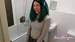 I convinced my maid to clean naked in leggings and doggystyle 😏