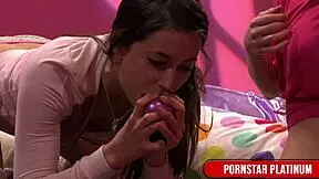 horny teen faye reagan dominates with dildo and toys