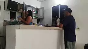 My Perverted Neighbor Comes For Sugar And Pounds My Huge Ass With His Hard Cock