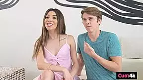 Watch this cuck freak out as his best friend floods his girlfriend's wet cunt.