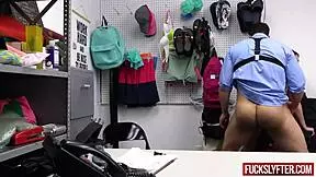 Young girl eagerly sucks huge cock completely