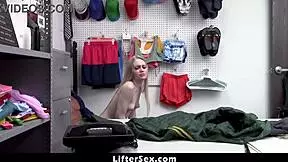 that big ass thief emma starletto got caught and spanked hard by officer