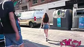 Massy vs Goliath: Tiny Spanish 18+ Babe Tackles Huge Guy