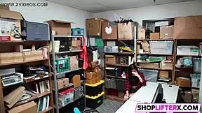 Burglar Punishes Caught Teen With Forced Blowjob At Shop