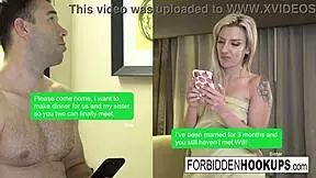 Horny guy seduces and fucks his wife's sister in a forbidden encounter.