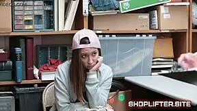 Terrified Young Teen 18+ager Caught Shoplifting in Store, Blackmailed into Reality Submission