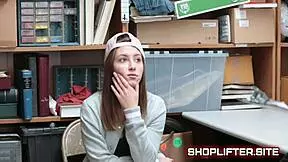 Terrified Young Teen 18+ager Caught Shoplifting in Store, Blackmailed into Reality Submission
