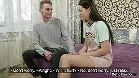 elegant virgin teen gapes tight slit during defloration