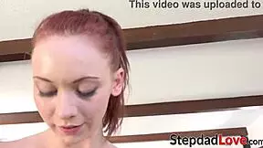 This little summer blonde is fingering her pussy with natural tits