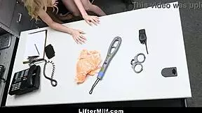 I strip the teen shoplifter and call my coworker to punish her