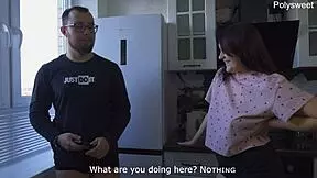 Damn, neighbor screws guy hard and messes up the desk! 😲