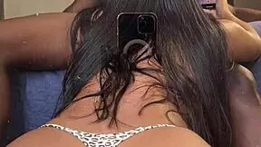 while her husband is away, this brunette amateur couple engages in intense face fucking and deepthroat with bbc