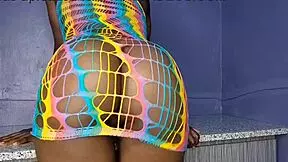 a quick fuck in the living room with the embarrassed neighbor