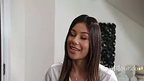 Teen latina nuru magic makes him smile!