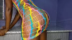 a quick fuck in the living room with the embarrassed neighbor