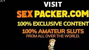 omg hot blonde loses remote control from anal plug in front of supermarket