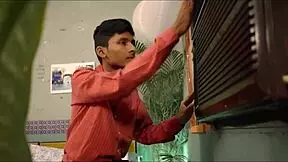 Is the beautiful indian wife seducing the electrician boy?