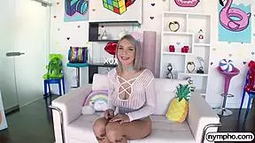 nympho busty teen 18+ gabbie carter gets a creampie while riding