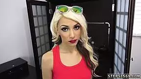 Redhead teen fucks suspended stepsis intensely.