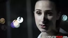 uniformed teen gets anal creampie