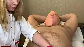 Intimate waxing session with donald t