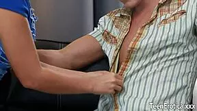 Teen Emma gets pussy fingered and creampied