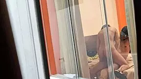 Mexican nurse Miranda banging her lover with the window wide open!