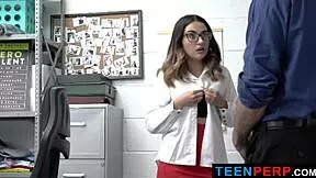 Caught in the act, salacious Callie Jacobss! Want to see this teen perp bent over hard?